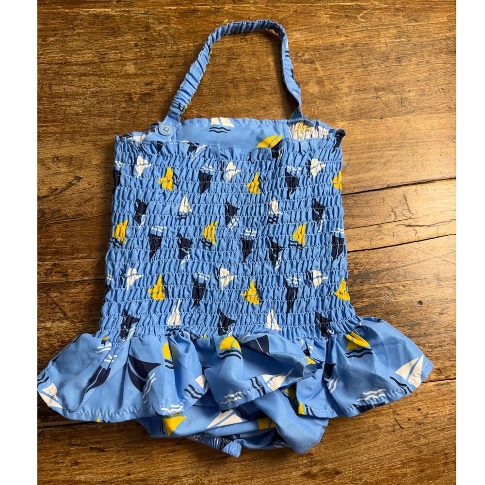 Rachel Riley Sailboat Ruched Swimsuit size 2 - Picture 2 of 3